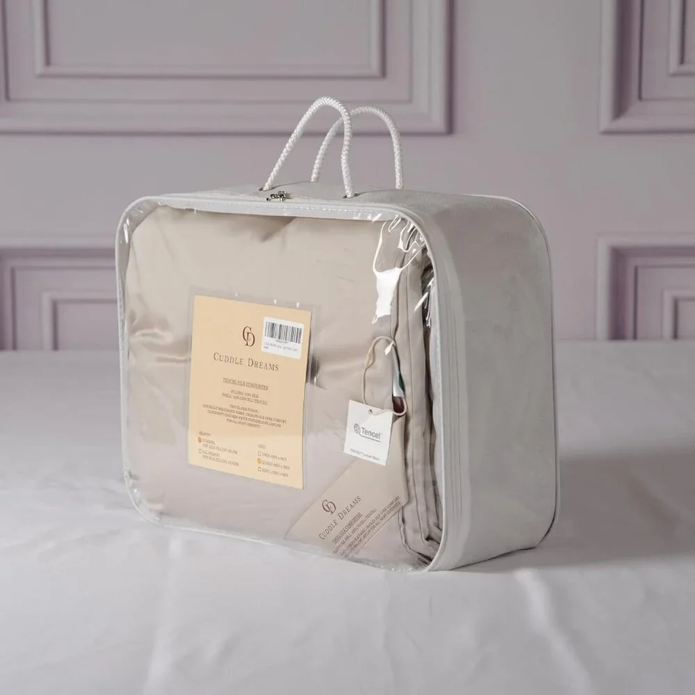 CUDDLE DREAMS Lightweight Silk Filled Comforter for Summer